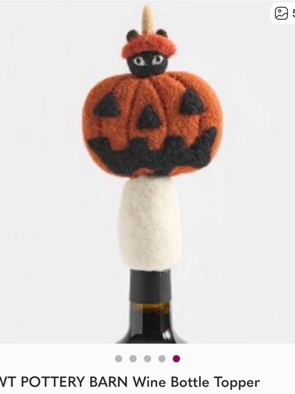 NWT POTTERY BARN WINE TOPPER